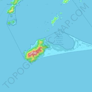 Топографическая карта Ilha da Marambaia, высота, рельеф