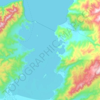 Топографическая карта Чивыркуйский залив, высота, рельеф