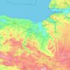 Топографическая карта Calvados, высота, рельеф