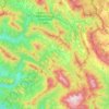 Топографическая карта Костринська сільська громада, высота, рельеф