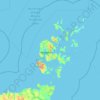 Топографическая карта Orkney Islands, высота, рельеф