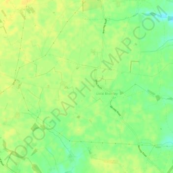 Топографическая карта Little Bromley, высота, рельеф
