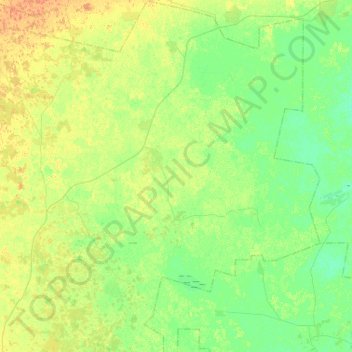 Топографическая карта Петровское сельское поселение, высота, рельеф