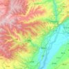 Топографическая карта 韩城市, высота, рельеф