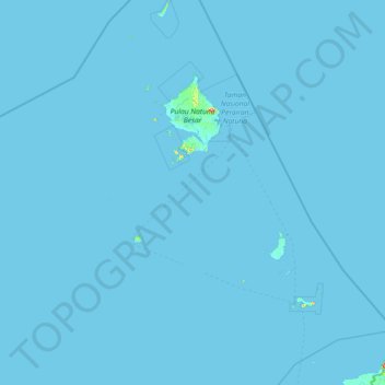 Топографическая карта Natuna, высота, рельеф