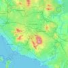 Топографическая карта Пендик, высота, рельеф