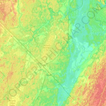 Топографическая карта Успенское сельское поселение, высота, рельеф