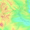 Топографическая карта Yakima County, высота, рельеф