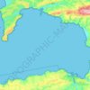 Топографическая карта Baie de Douarnenez, высота, рельеф