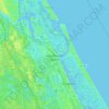 Топографическая карта New Smyrna Beach, высота, рельеф