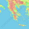 Топографическая карта Греция, высота, рельеф