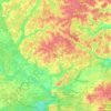 Топографическая карта Пестяковский район, высота, рельеф