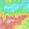 Топографическая карта Руше, высота, рельеф