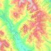 Топографическая карта сельское поселение Бичевная, высота, рельеф