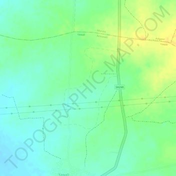 Топографическая карта Aurangpur, высота, рельеф