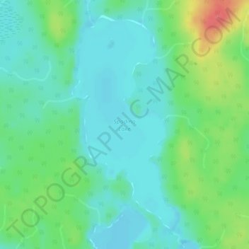 Топографическая карта Spadina Lake, высота, рельеф