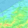 Топографическая карта West-Vlaanderen, высота, рельеф
