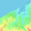 Топографическая карта Черноморское, высота, рельеф