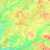 Топографическая карта Долгиновский сельский Совет, высота, рельеф