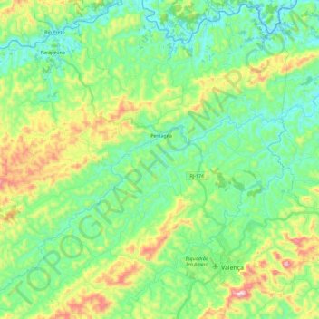 Топографическая карта Pentagna, высота, рельеф