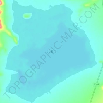 Топографическая карта 比洛错, высота, рельеф
