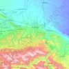 Топографическая карта Гумбетовский район, высота, рельеф