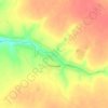 Топографическая карта Потьма, высота, рельеф