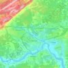 Топографическая карта Монктон, высота, рельеф