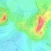 Топографическая карта Перекюля, высота, рельеф