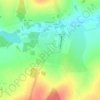 Топографическая карта Казанское, высота, рельеф