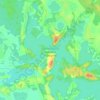 Топографическая карта Гидрологический заказник «Кривое», высота, рельеф