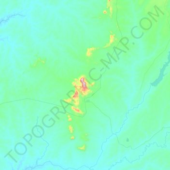 Топографическая карта Taipas do Tocantins, высота, рельеф