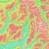 Топографическая карта Area F (Scotch Creek/Seymour Arm), высота, рельеф