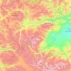 Топографическая карта Бай-Тайгинский кожуун, высота, рельеф