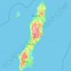 Топографическая карта 種子島, высота, рельеф