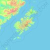 Топографическая карта Kodiak Island Borough, высота, рельеф