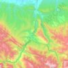Топографическая карта Шатойский район, высота, рельеф