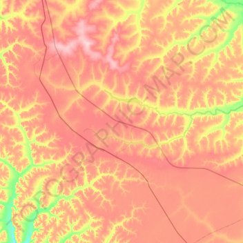 Топографическая карта городское поселение Сиваки, высота, рельеф