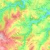 Топографическая карта Gelenau/Erzgebirge, высота, рельеф