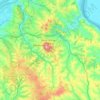 Топографическая карта Градска општина Вождовац, высота, рельеф