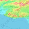 Топографическая карта Santa Monica Mountains National Recreation Area, высота, рельеф