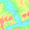 Топографическая карта Нерчинское городское поселение, высота, рельеф