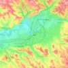 Топографическая карта Альби, высота, рельеф