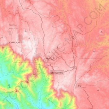 Топографическая карта Al Bahah, высота, рельеф