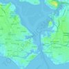 Топографическая карта Gosport, высота, рельеф
