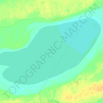 Топографическая карта Убинское озеро, высота, рельеф