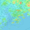 Топографическая карта 深圳市, высота, рельеф