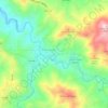 Топографическая карта Yahuecas, высота, рельеф