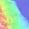 Топографическая карта Каякентский район, высота, рельеф