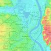 Топографическая карта Bordeaux, высота, рельеф